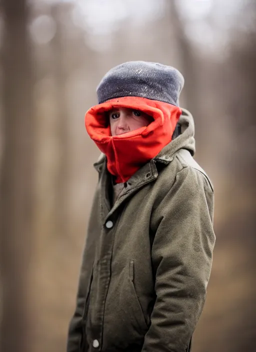Prompt: portrait photo still of real life kenny mccormick, 8 k, 8 5 mm, f. 1 4