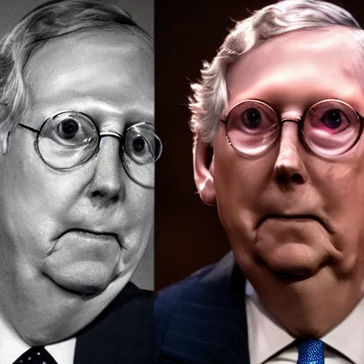 Image similar to Mitch McConnell is a turtle hell demon