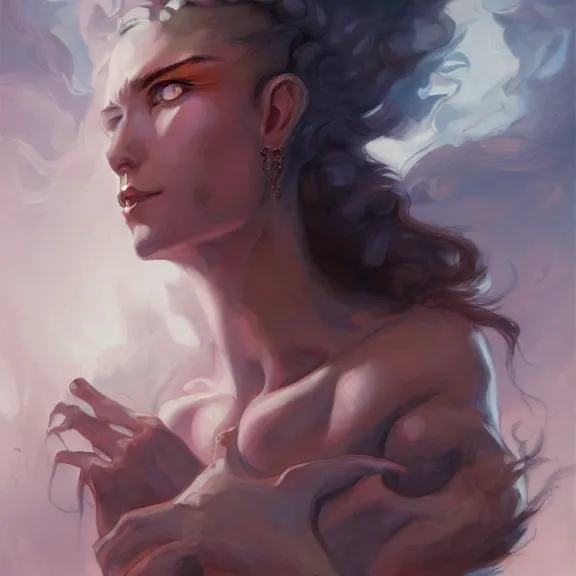 Prompt: a highly detailed portrait in the style of peter mohrbacher and in the style of boris vallejo.