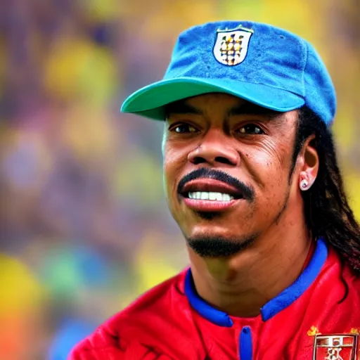 Image similar to portrait of ronaldinho gaucho, high detail, high resolution