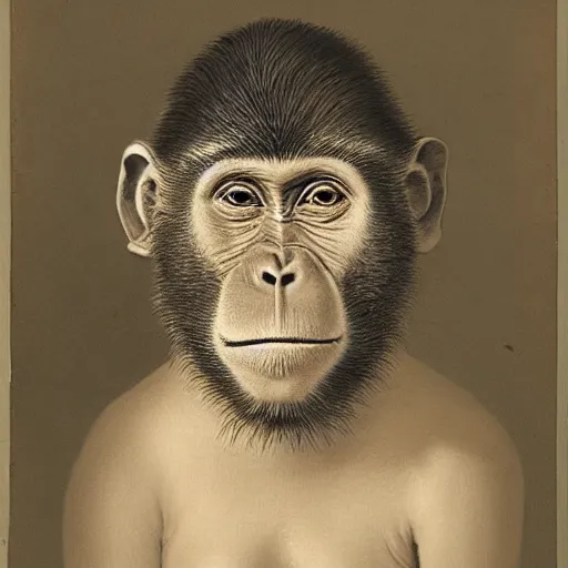 Image similar to a portrait of a monkey covered with pox, hives, bumps, highly detailed