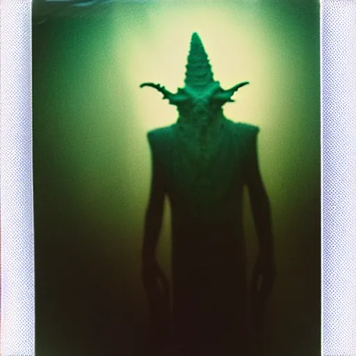 Image similar to nyarlathotep, beautiful, award winning photo, hyperealistic detailed photography polaroid, 5 0 mm lens, motion blur, grainy image