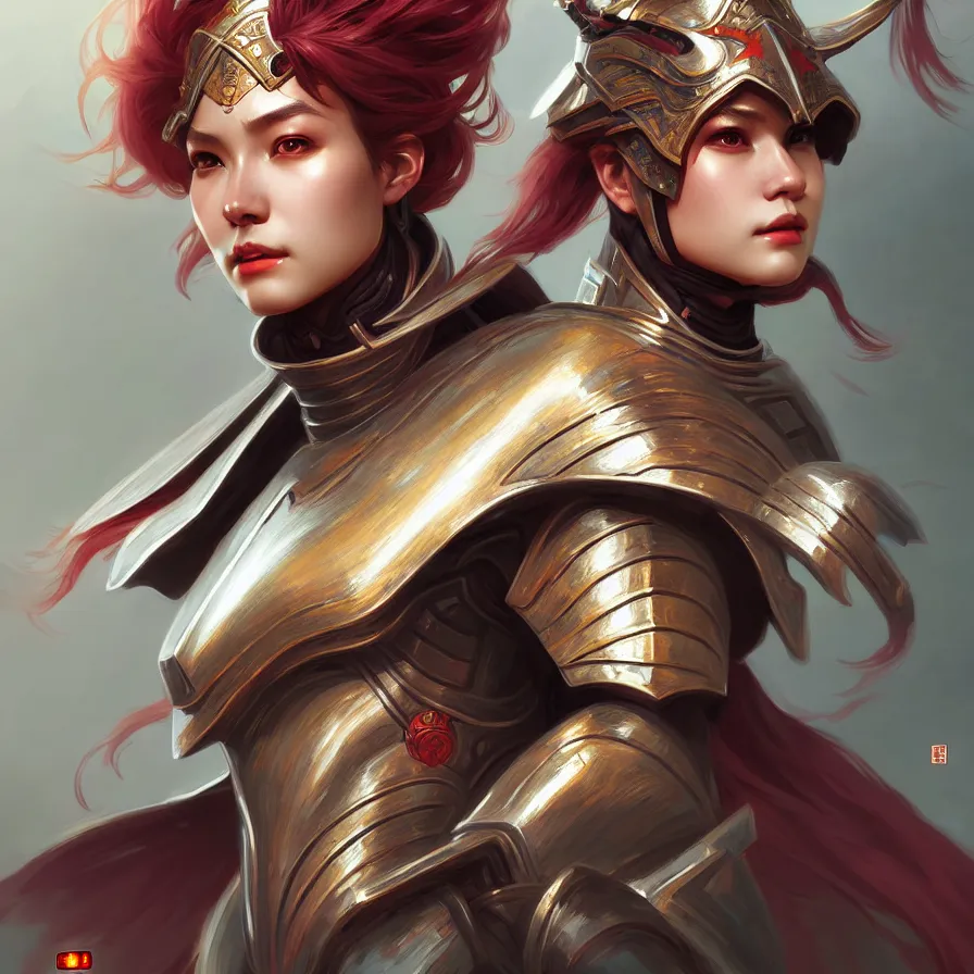 Image similar to portrait hero action pose of futuristic female knights of zodiac, chinese dragon concept art, d & d, highly detailed, digital painting, artstation, sharp focus, illustration, art by tan zi and ayanamikodon and alphonse mucha and wlop