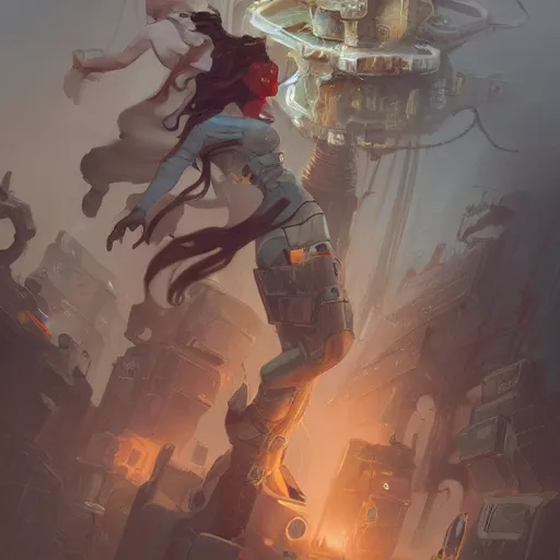 Prompt: by peter mohrbacher, beautiful composition, rule of thirds, full body, normal legs, group of people standing in cargo hold, entire bodies, with extremely large and intricate haircut with angry red eyes and slim features, eye cyberpunk bionics, elegant intricate baroque jewellery, highly detailed, digital painting, artstation, concept art, smooth, sharp focus, illustration,