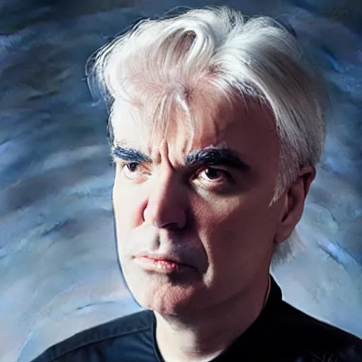 Image similar to david byrne on star trek ultra realistic photo