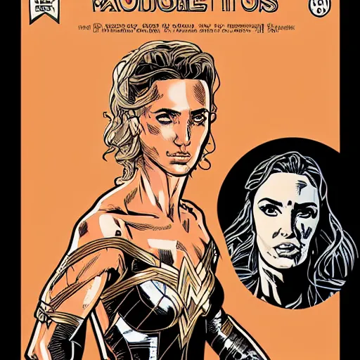 Prompt: portrait of a woman who looks like gal gadot and jennifer connelly, by laurie greasley and james stokoe