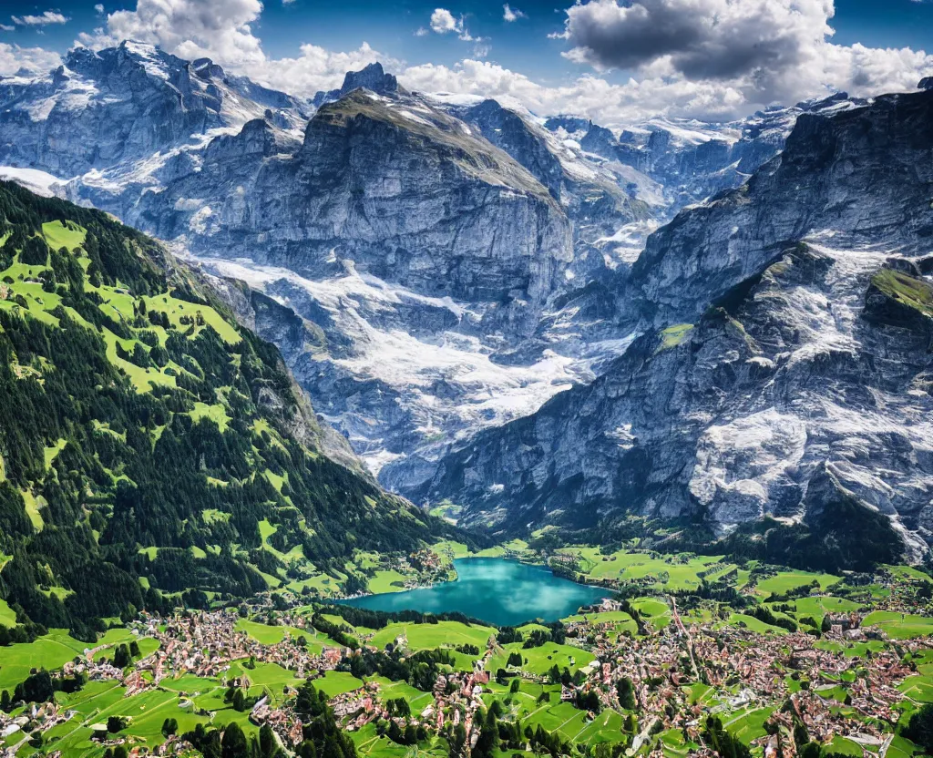 Image similar to Amazing Switzerland Landscape that are out of this world 8k