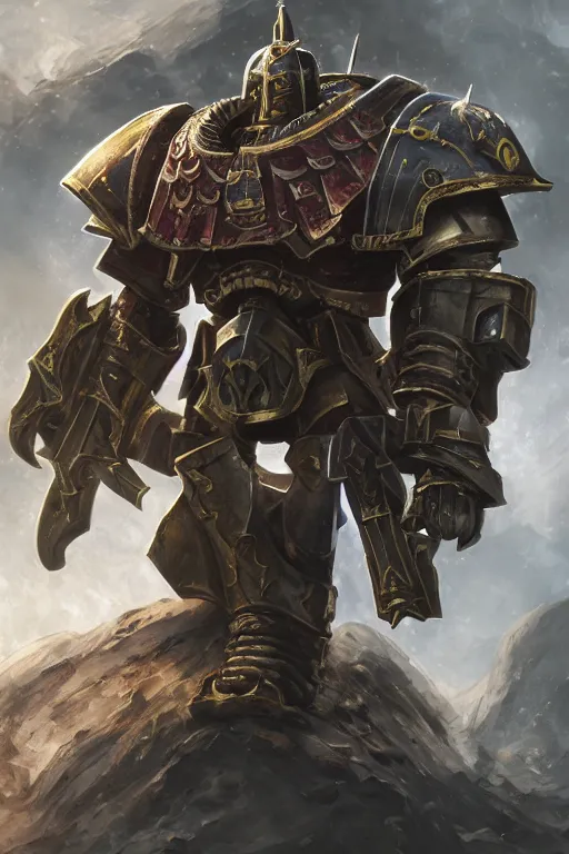 Image similar to armor portrait heros warhammer 4 0 k horus heresy fanart - the primarchs emperor by johannes helgeson animated with vfx concept artist & illustrator global illumination ray tracing hdr fanart arstation zbrush central hardmesh 8 k octane renderer comics stylized