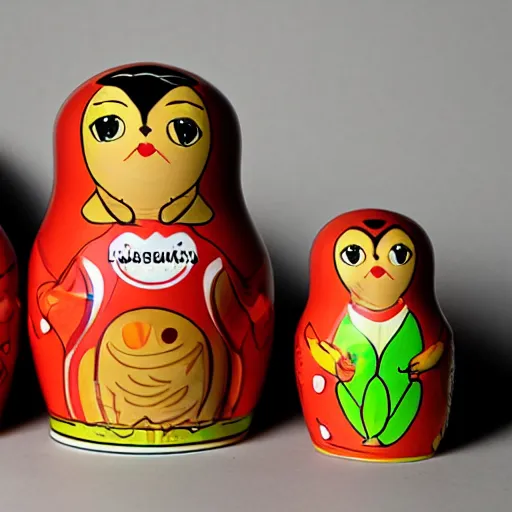 Image similar to photo of russian nesting doll of garfield