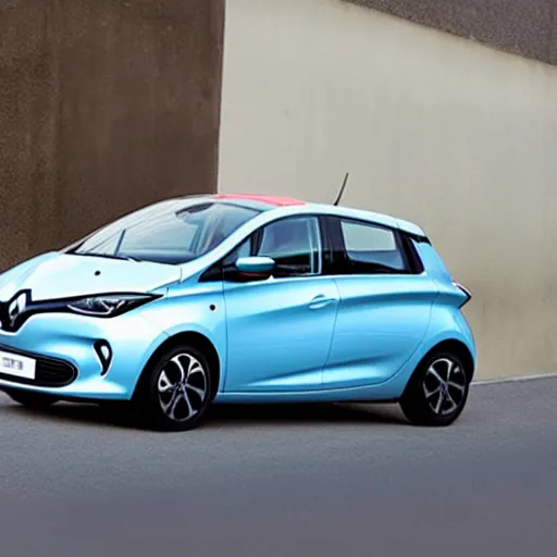 Prompt: Renault Zoe car, made by Pininfarina