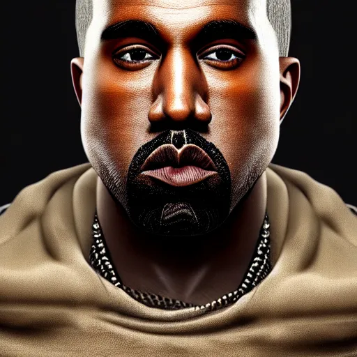 Prompt: highly detailed portrait of kanye west looking right sideways, cgsociety,! dream intricate highly detailed face, intricate, cgsociety, unreal engine, octane render, sharp focus, smooth, volumetric lighting, cinematic composition, artstation