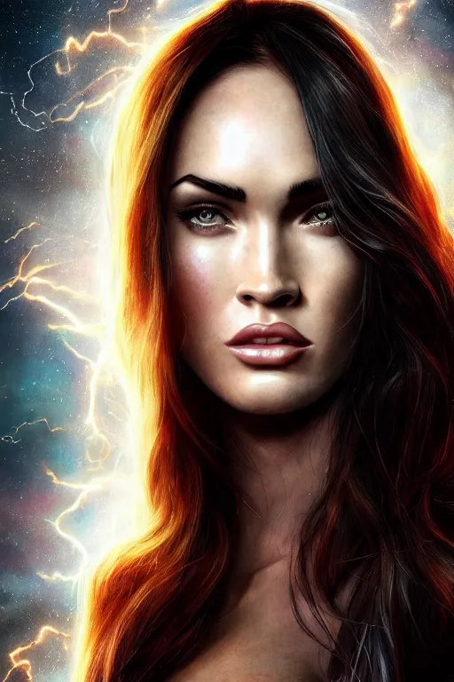 Prompt: majestic and regal portrait of megan fox female the flash, dc universe, perfect face, beautiful, intricate, epic, elegant, fantasy, highly detailed, digital painting, hard focus, beautiful volumetric lighting, epic light, ultra detailed, by leesha hannigan, ross tran, thierry doizon, kai carpenter, ignacio fernandez rios