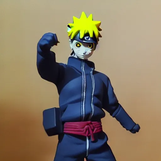 Prompt: 3d printed figurine, naruto