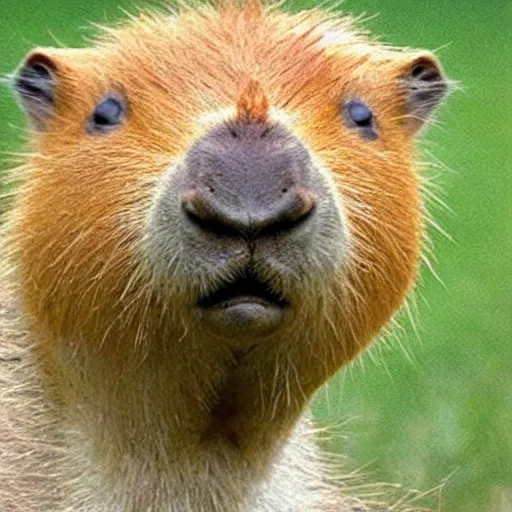 Prompt: a capybara that looks like Bernie Sanders