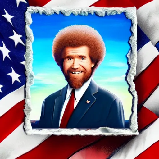 Image similar to Bob Ross President of the United States