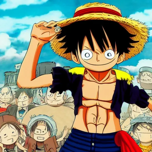 Image similar to 🐼 as luffy