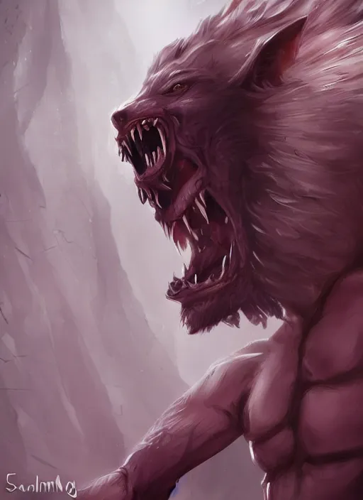 Image similar to detailed beautiful cool male character art depicting am infected werewolf monster, concept art, depth of field, on amino, by sakimichan patreon, wlop, weibo, bcy. net, colorhub. me high quality art on artstation.