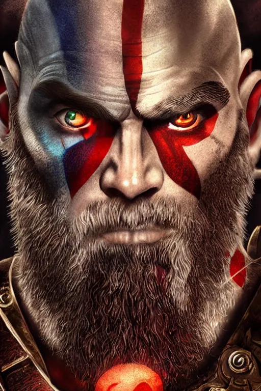 Image similar to poster for game god of war, highly detailed, centered, digital painting