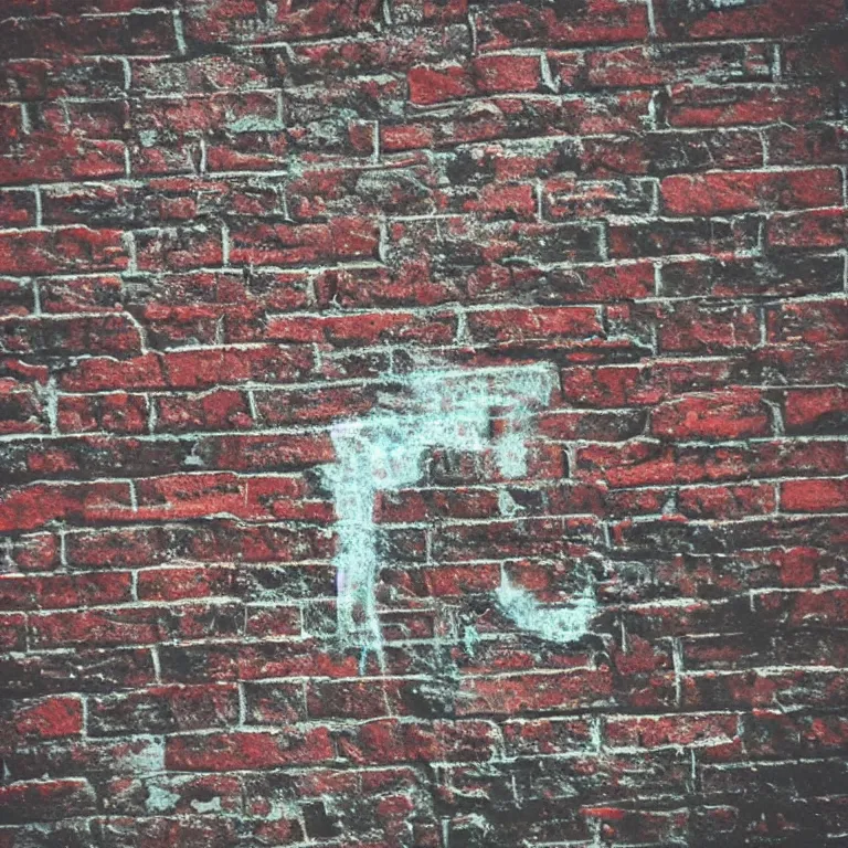 Image similar to “the letter h spray painted on a brick wall”