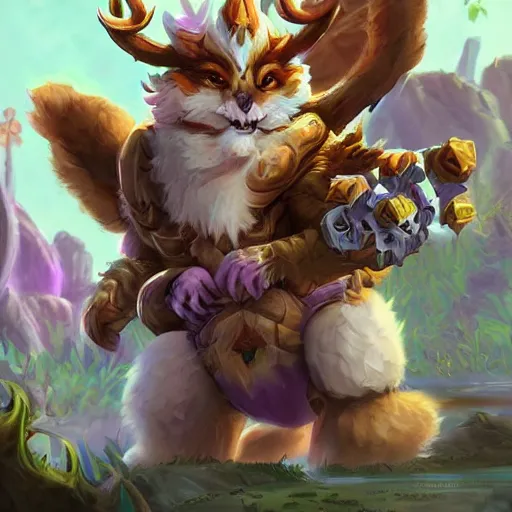 Prompt: cute fluffy animal creatures. blizzard warcraft animal creatures, graveyard background, bright art masterpiece artstation. 8k, sharp high quality illustration in style of Jose Daniel Cabrera Pena and Leonid Kozienko, violet skeleton theme, concept art by Tooth Wu, hearthstone card game artwork