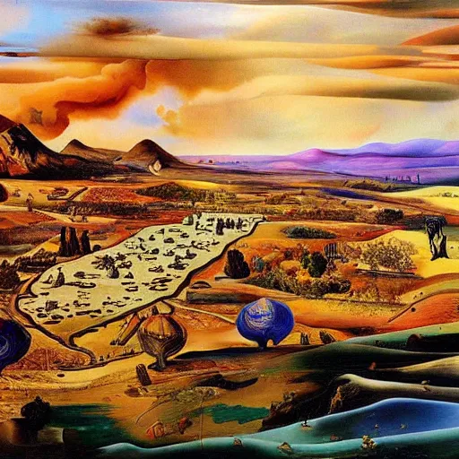 Image similar to kurdistan painted by salvador dali, highly detailed, insanely intricate, award winning art, trending on artstation