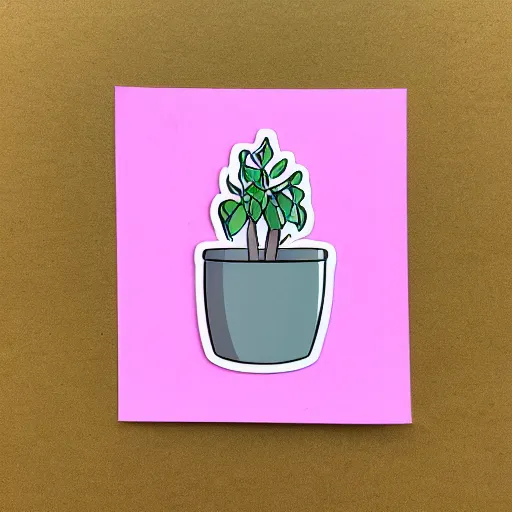 Image similar to cute sentient plant sticker