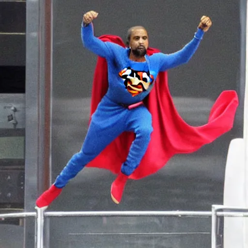 Image similar to kanye west as superman