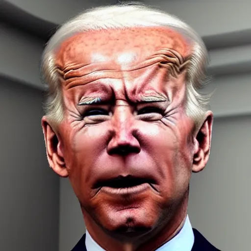 Prompt: a man who is a genetic combination of donald trump and joe biden