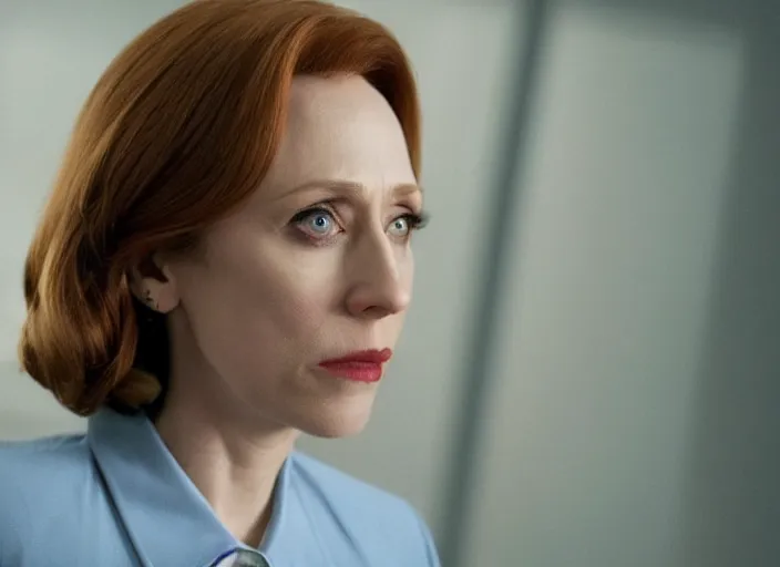 Image similar to film still of vera farmiga as scully in x - files movie, 4 k