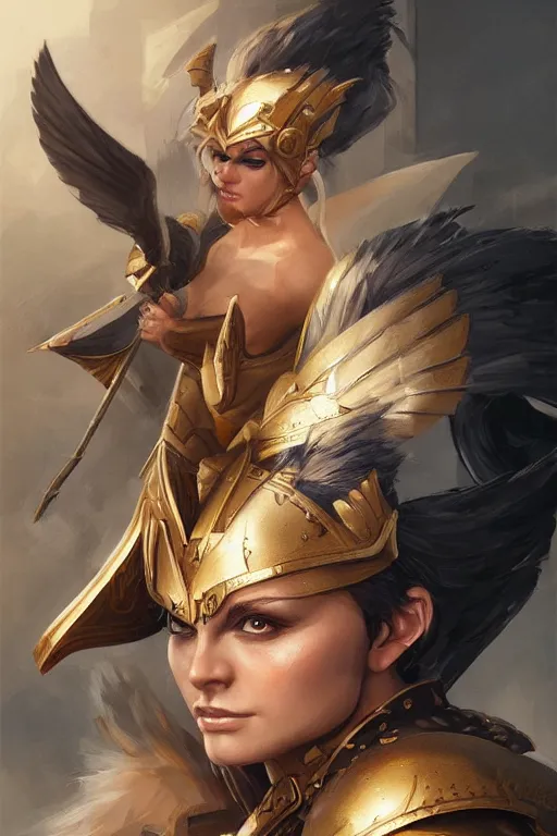 Image similar to amazon valkyrie athena, d & d, fantasy, portrait, highly detailed, headshot, digital painting, trending on artstation, concept art, sharp focus, illustration, art by artgerm and greg rutkowski and magali villeneuve