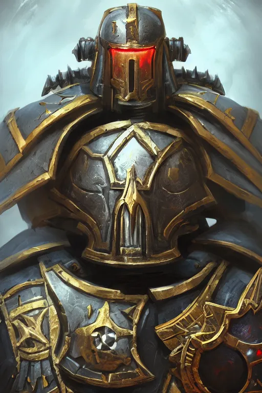 Image similar to armor portrait heros warhammer 4 0 k horus heresy fanart - the primarchs emperor by johannes helgeson animated with vfx concept artist & illustrator global illumination ray tracing hdr fanart arstation zbrush central hardmesh 8 k octane renderer comics stylized