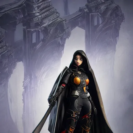 cassandra cain in destiny hunter armor, wearing a | Stable Diffusion ...