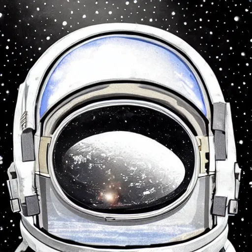 Image similar to inside of astronaut helmet containing stardust, concept art, deviant art,