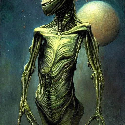 Image similar to alien by repin