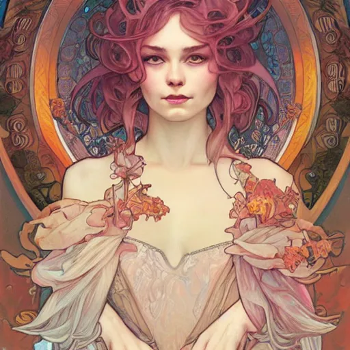 Image similar to a portrait in the style of anna dittmann and donato giancola and alphonse mucha.