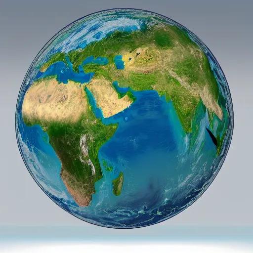 Prompt: The earth mapped onto a 2d surface