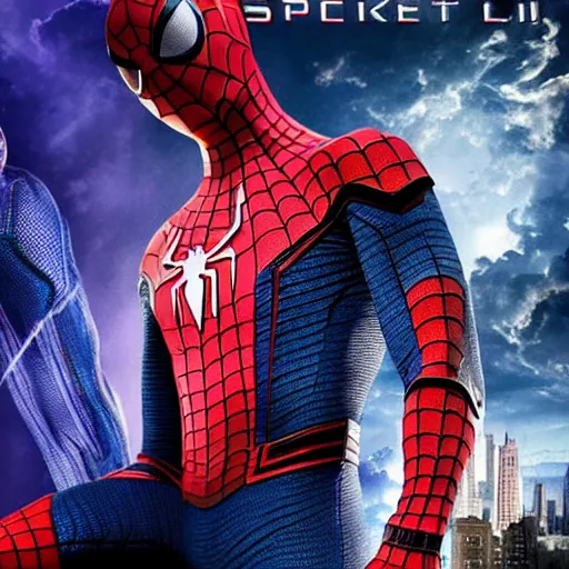 Image similar to epic 8k Spider-Man movie poster hdr amazing lighting