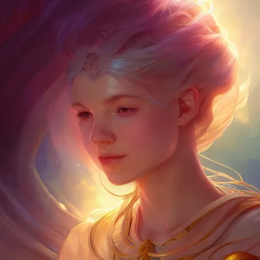 Image similar to aurora, child of light, highly detailed, digital painting, artstation, concept art, smooth, sharp focus, illustration, Unreal Engine 5, 8K, art by artgerm and greg rutkowski and alphonse mucha