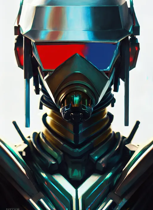 Prompt: dynamic medium shot painted portrait, cyberpunk armor, cool metallic colours, androgynous, sharp smooth details, caustics, unreal engine, matte painting concept art, fanart artstation by kevin christian muljadi and entei ryu and oldgun - k and jesper ejsing and rhads and lois van baarle and ilya kuvshinov and rossdraws