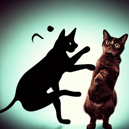 Image similar to dog and cat dancing in a night club