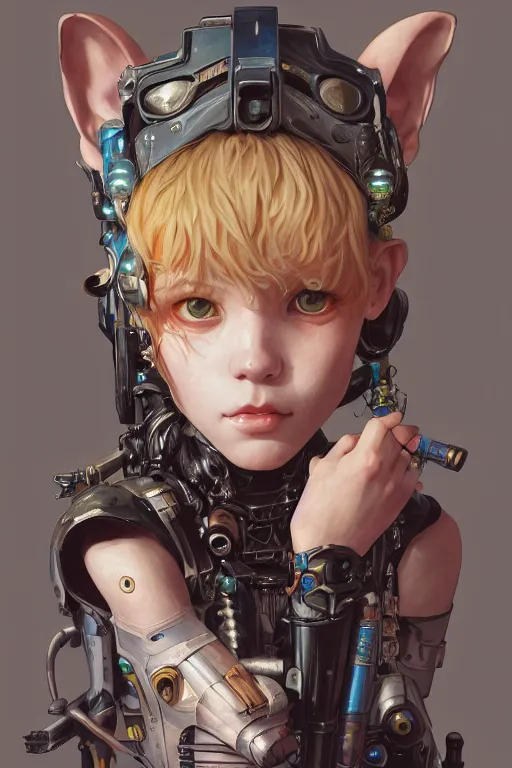 Image similar to portrait of beautiful young goblin, cyberpunk, Warhammer, highly detailed, artstation, illustration, art by Gustav Klimt and Range Murata and Ilya Kuvshinov and Sakimichan