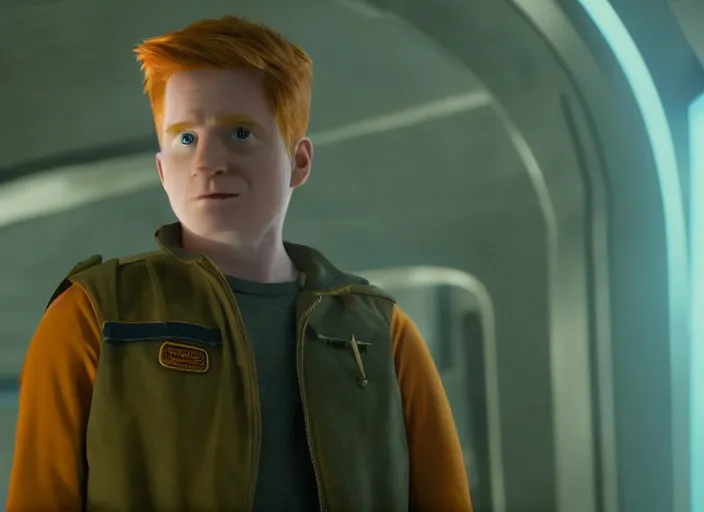 Image similar to film still of philip j fry in the scifi movie, 4 k