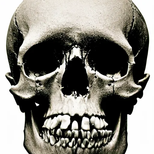 Image similar to human skull that has broken in two pieces