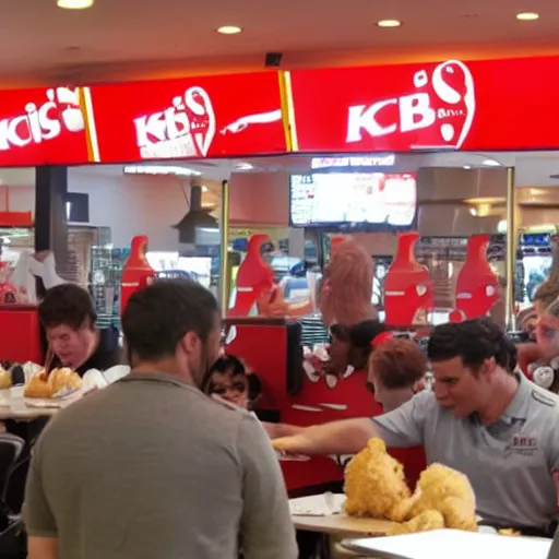 Image similar to chicken invasion in KFC