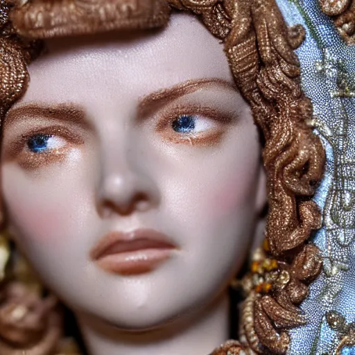 Prompt: diorama of famous actress, intricate detail, macro 50 mm