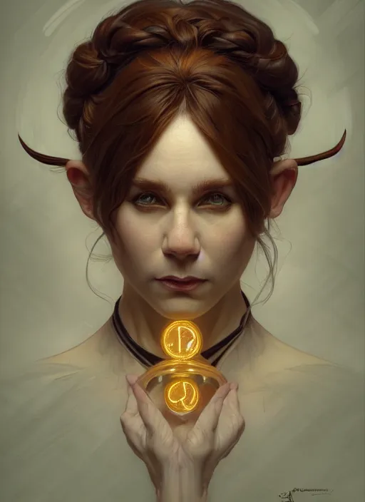 Image similar to symmetry portrait of leprechaun, intricate, elegant, highly detailed, digital painting, artstation, concept art, smooth, sharp focus, illustration, art by artgerm and greg rutkowski and alphonse mucha, 8 k