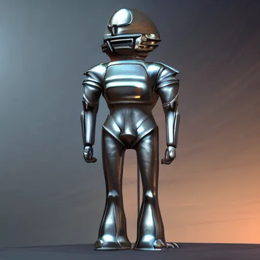 Image similar to An art deco cylon from battlestar galactica, from the 1920's unreal engine