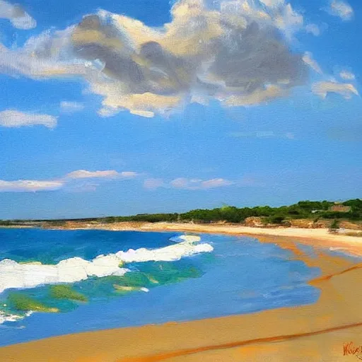 Image similar to beautiful painting of sargent texas beach by olaf krans