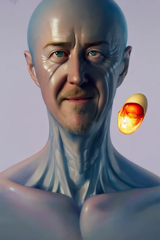 Prompt: edward norton face inside a boiled egg with the eggshell cracking and falling off, hyper detailed, digital art, artstation, cinematic lighting, studio quality, smooth render, by peter mohrbacher, hajime sorayama, wayne barlowe, boris vallejo, aaron horkey, gaston bussiere, craig mullins