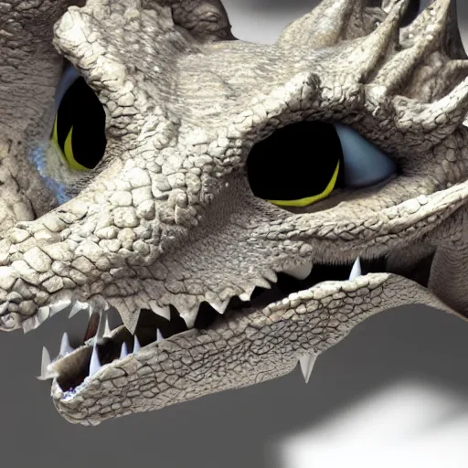 Prompt: a 3 d render of a dragon, unreal engine, realistic,